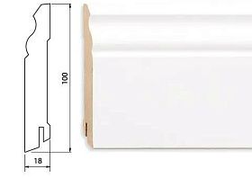 Плинтус Pedross МДФ 5535 белый глянцевый 100х18 мм, 1 м.п.
